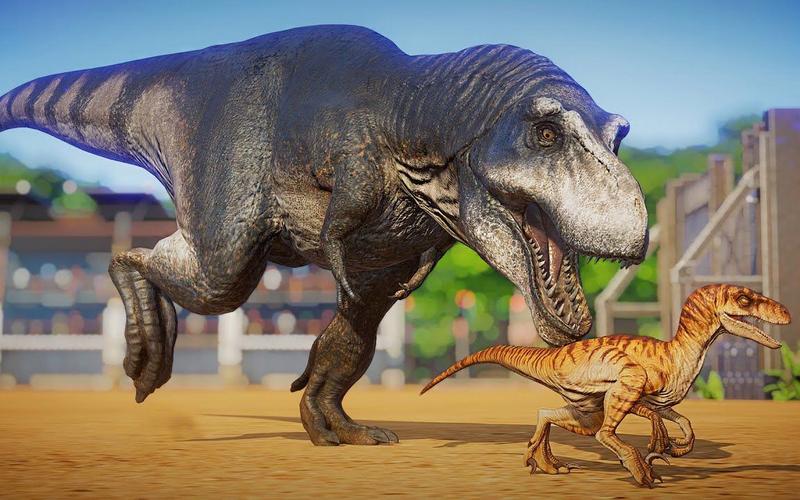 侏罗纪世界进化霸王龙vs迅猛龙